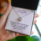Nonbiological / Adopted Daughter (Purple Card) - Love Knot Necklace