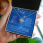 Wife (Christmas Blue Snowflake Card) - Love Knot Necklace