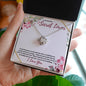 To My Secret Lover (Burgundy Card) - Love Knot Necklace