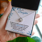 Adopted / Nonbiological Daughter (Blue Snowflake Christmas) -Love Knot Necklace