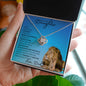 Precious Daughter from Dad (Blue Lion Card) - Love Knot Necklace