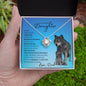 To My beautiful Daughter (Wolf Theme) - Love Knot Necklace