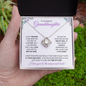 Granddaughter (Purple Card) - Love Knot Necklace