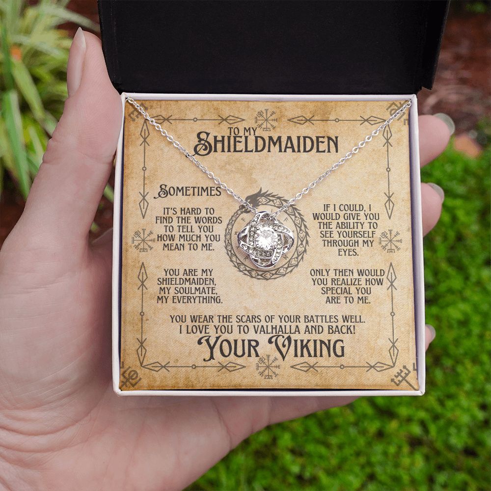 To My Shieldmaiden (Viking Soulmate) - Love Knot Necklace