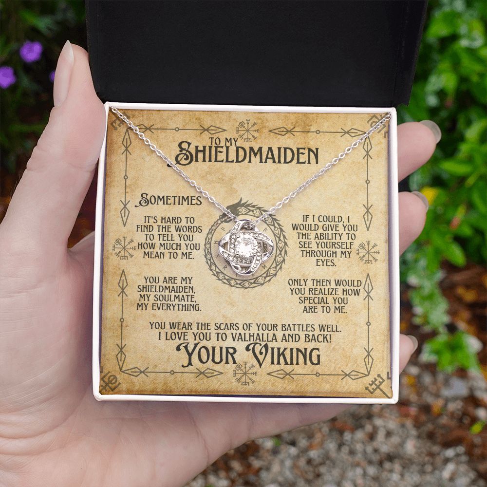 To My Shieldmaiden (Viking Soulmate) - Love Knot Necklace