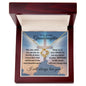 Granddaughter (Cross Card) - Love Knot Necklace