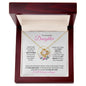 Daughter (Floral Ring Card) - Love Knot Necklace