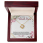 To My Secret Lover (Burgundy Card) - Love Knot Necklace