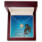 To My Beautiful Daughter from Mom or Dad (Wolf) - Love Knot Necklace