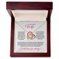 To My Beautiful Wife (Three Wishes Slanted Heart) - Love Knot Necklace