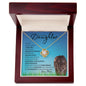 Beautiful Daughter (New Blue Lioness Card) - Love Knot Necklace