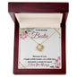 To My Amazing Bestie / Best Friend (Burgundy) - Love Knot Necklace