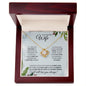 Wife (Christmas Holly Card) - Love Knot Necklace