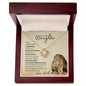 Badass Daughter From Dad (Lion Card) - Love Knot Necklace