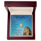 Precious Daughter from Dad (Blue Lion Card) - Love Knot Necklace