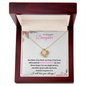 Nonbiological / Adopted Daughter (Pink Card) - Love Knot Necklace
