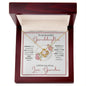 Granddaughter (Floral Frame Card) - Love Knot Necklace