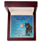 To My beautiful Daughter (Wolf Theme) - Love Knot Necklace