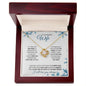 Wife (Snowflake Christmas Card) - Love Knot Necklace