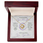 Granddaughter (Purple Circle Card) -Love Knot Necklace