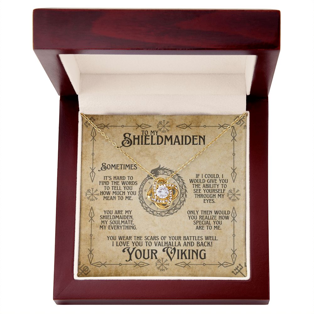 To My Shieldmaiden (Viking Soulmate) - Love Knot Necklace