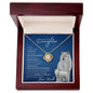 Badass Daughter From Dad (Artic Wolf) - Love Knot Necklace