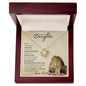 Precious Daughter from Dad (Beige Lion Card) - Love Knot Necklace