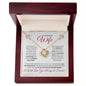 To My Beautiful Wife (Valentine Corner Hearts) - Love Knot Necklace