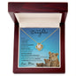 Daughter from Mom (New Lioness Card) - Love Knot Necklace