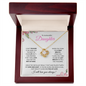 Daughter (Pink Card) - Love Knot Necklace