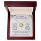 Granddaughter (Purple Card) - Love Knot Necklace