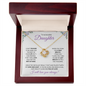 Daughter (Purple Card) - Love Knot Necklace