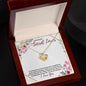 To My Secret Lover (Burgundy Card) - Love Knot Necklace