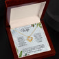 Wife (Christmas Holly Card) - Love Knot Necklace