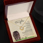 Daughter from Mom (Lioness Card) - Love Knot Necklace