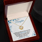 Adopted / Nonbiological Daughter (Blue Snowflake Christmas) -Love Knot Necklace