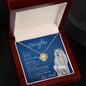 Badass Daughter From Dad (Artic Wolf) - Love Knot Necklace