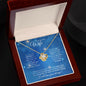 Wife (Christmas Blue Snowflake Card) - Love Knot Necklace