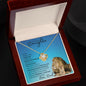 Daughter from Dad (Blue Lion Card) - Love Knot Necklace