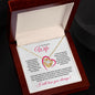 To My Beautiful Wife (Three Wishes Slanted Heart) - Love Knot Necklace