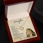 Precious Daughter from Dad (Beige Lion Card) - Love Knot Necklace