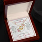 Granddaughter (Floral Frame Card) - Love Knot Necklace