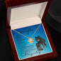 To My Beautiful Daughter from Mom or Dad (Wolf) - Love Knot Necklace