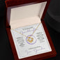 Granddaughter (Purple Circle Card) -Love Knot Necklace
