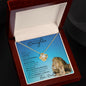 Precious Daughter from Dad (Blue Lion Card) - Love Knot Necklace