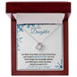 Adopted / Nonbiological Daughter (Blue Snowflake Christmas) -Love Knot Necklace