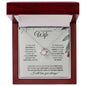 Wife - (Christmas Spruce Card) - Love Knot Necklace