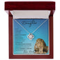 Precious Daughter from Dad (Blue Lion Card) - Love Knot Necklace