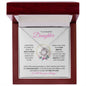 Daughter (Floral Ring Card) - Love Knot Necklace