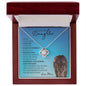 Beautiful Daughter from Mom (Blue Lioness Card) - Love Knot Necklace